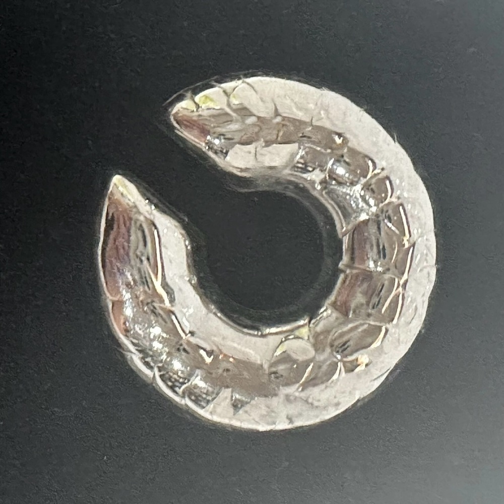 Elegant Silver Textured Hoop Earrings